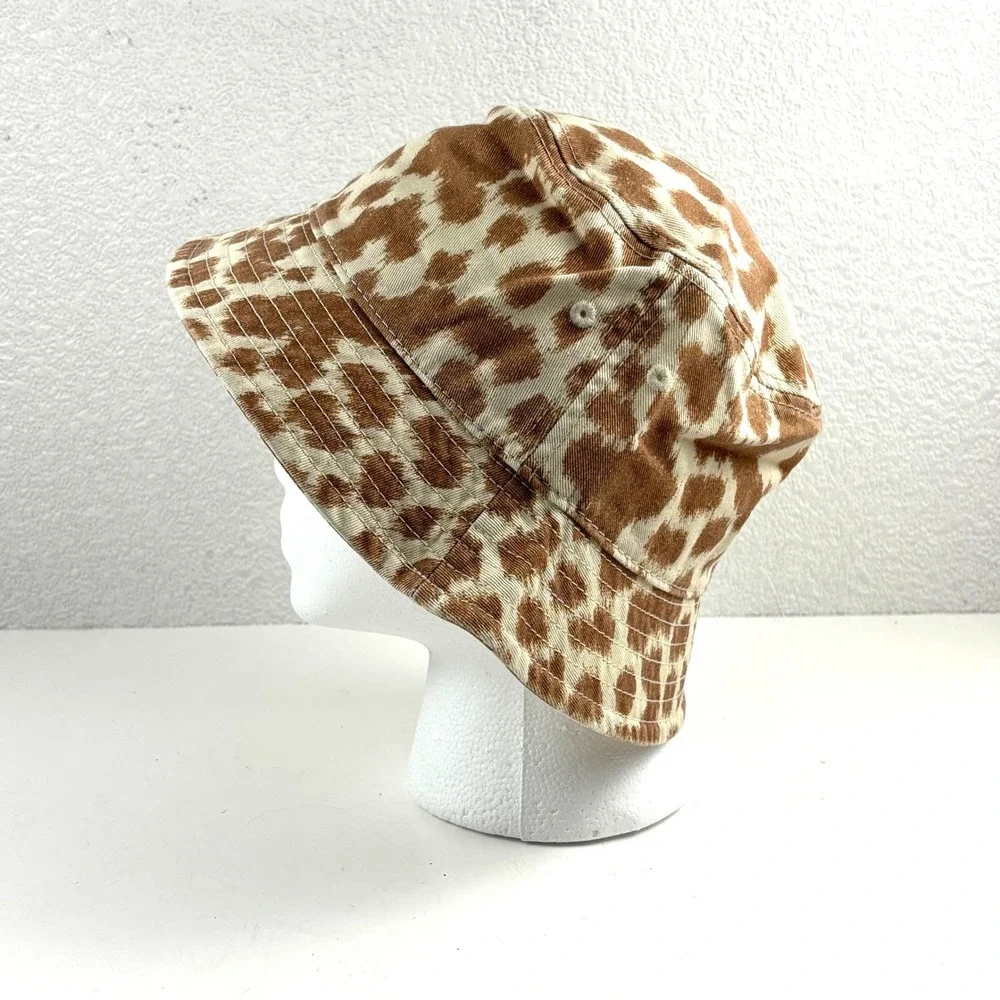 NEW Aerie Bucket Hat Womens OS Brown Leopard Print Animal Pattern Y2K Boho Retro